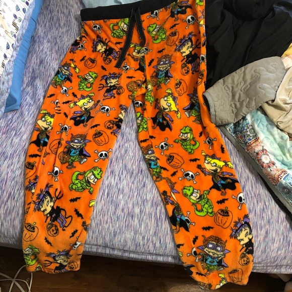 Halloween Fuzzy Pajama Pants Top 